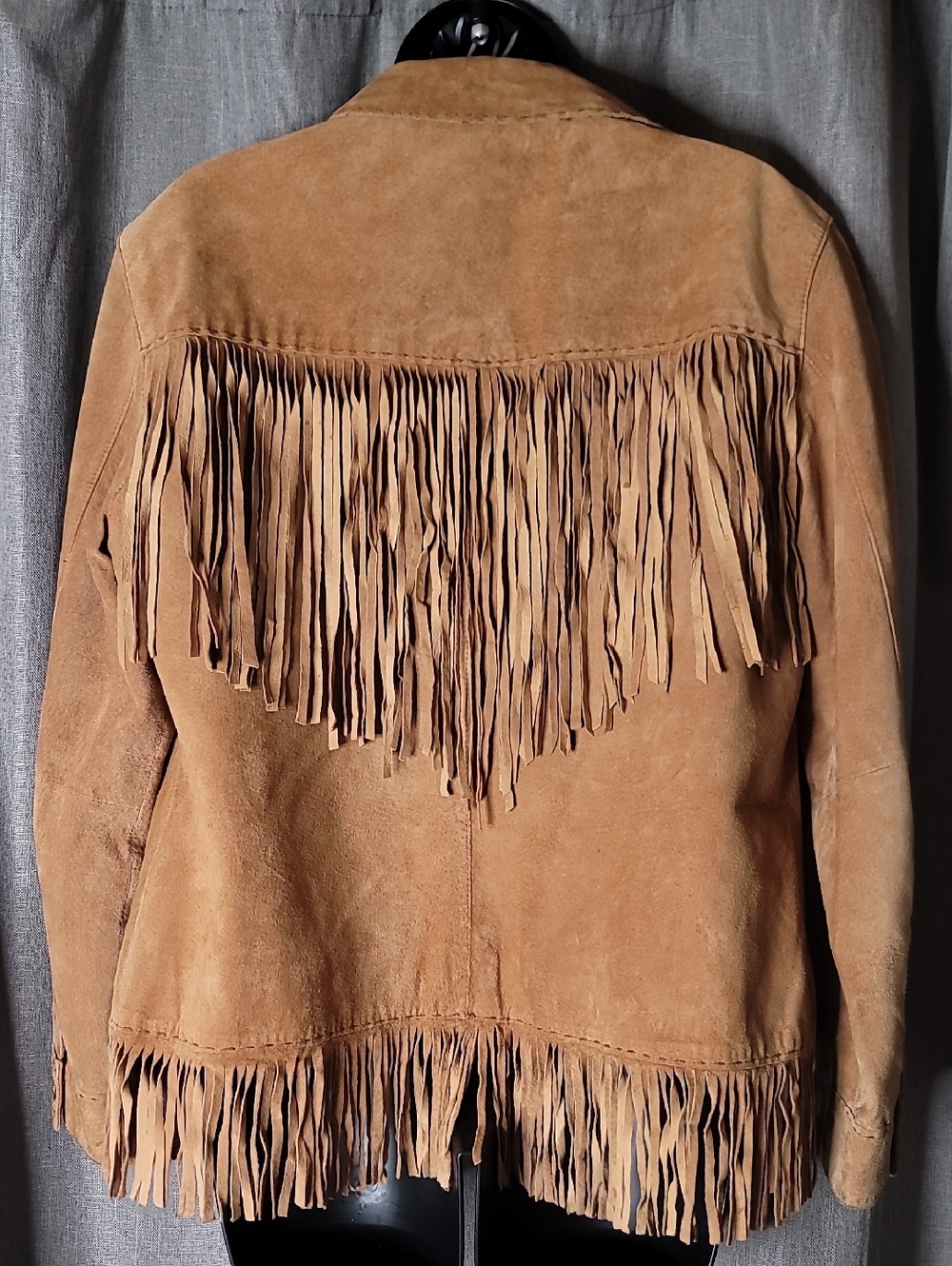 Fringe Leather Jacket Sz 1, Med